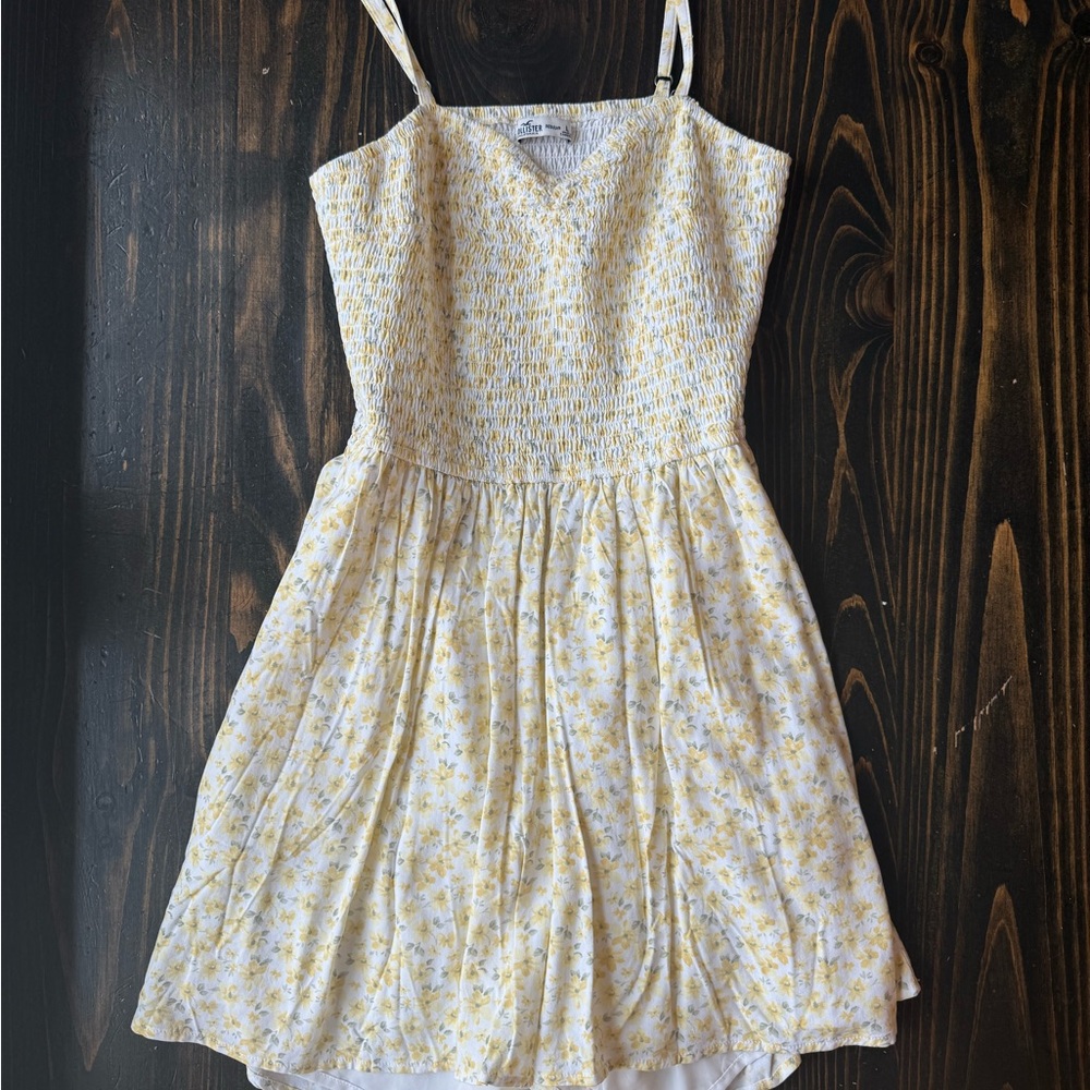 Hollister White and Yellow Floral Romper